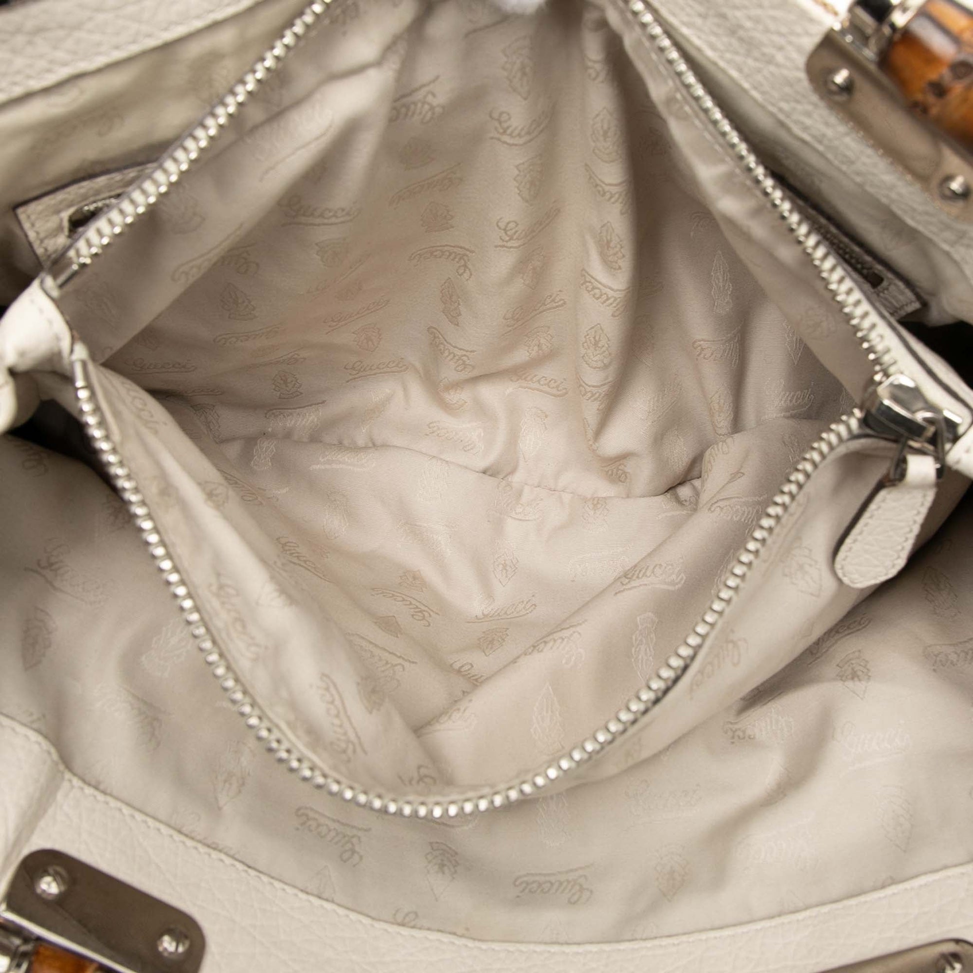 Gucci Medium GG Canvas Bamboo Libeccio Tote