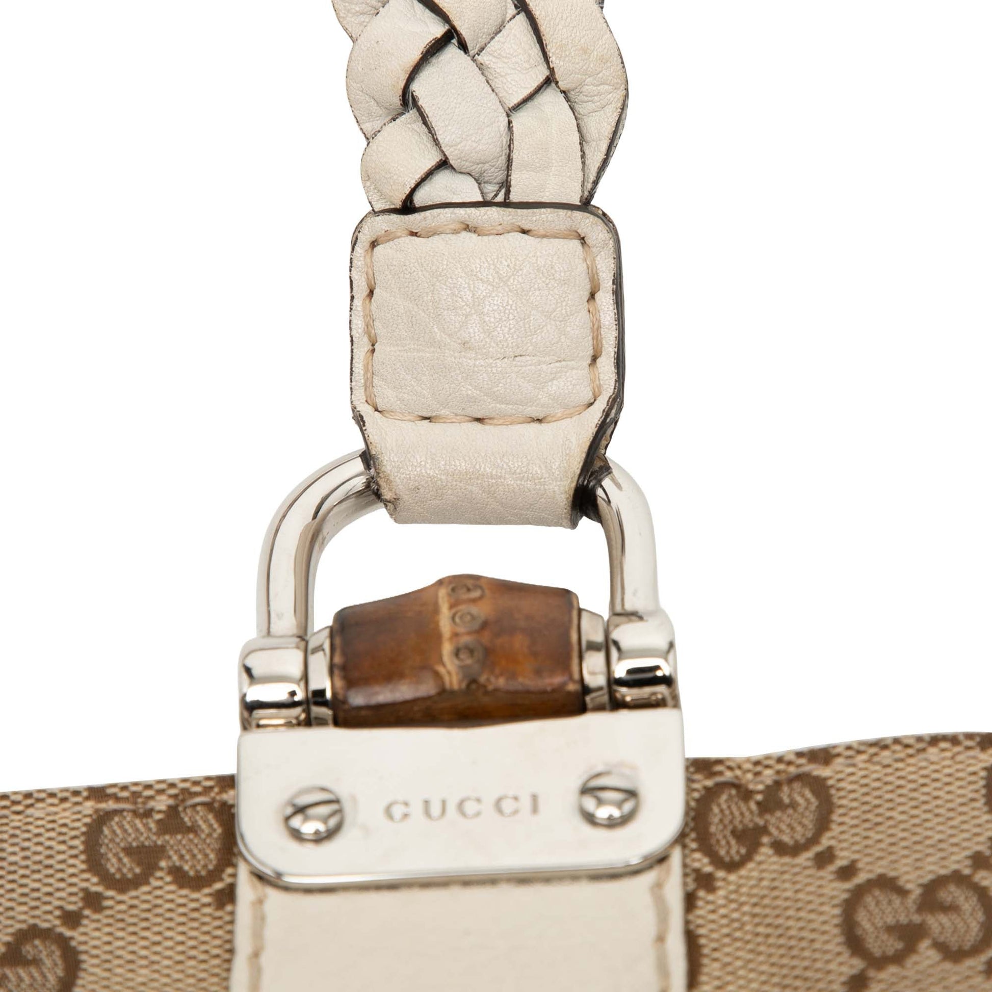 Gucci Medium GG Canvas Bamboo Libeccio Tote