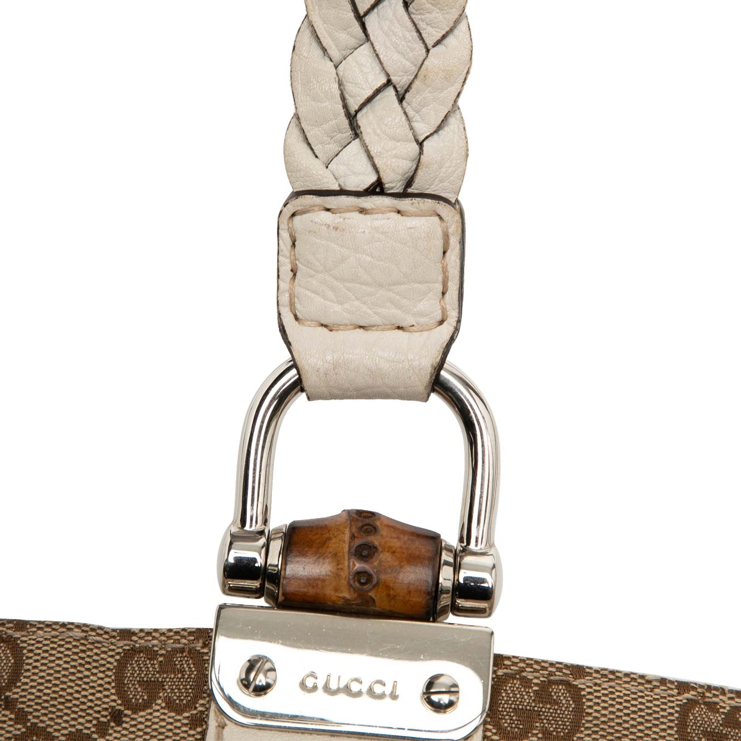 Gucci Medium GG Canvas Bamboo Libeccio Tote