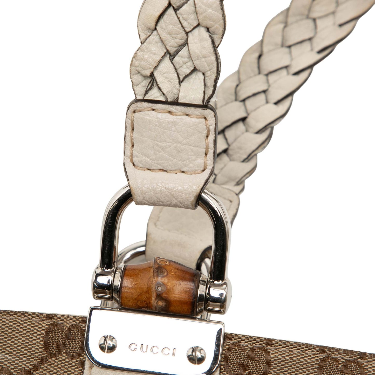 Gucci Medium GG Canvas Bamboo Libeccio Tote