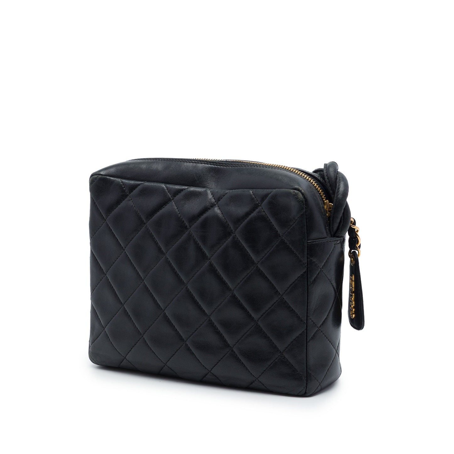Chanel CC Quilted Lambskin Twisted Strap Crossbody