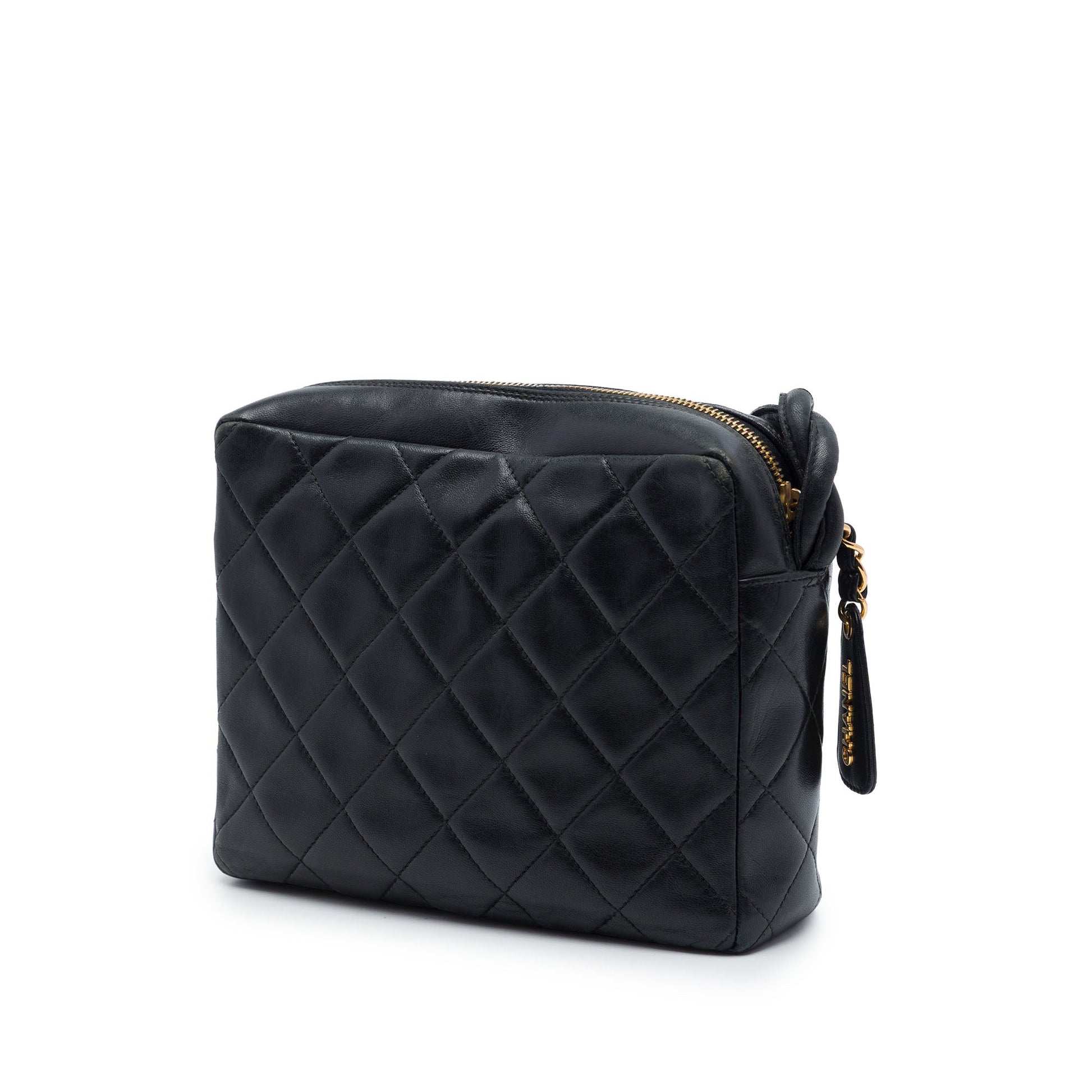 Chanel CC Quilted Lambskin Twisted Strap Crossbody
