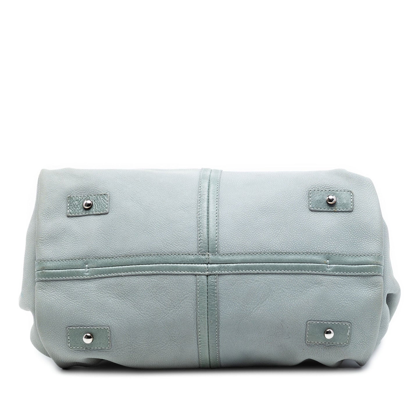 Grained Nubuck Camellia Patch Shopping Tote