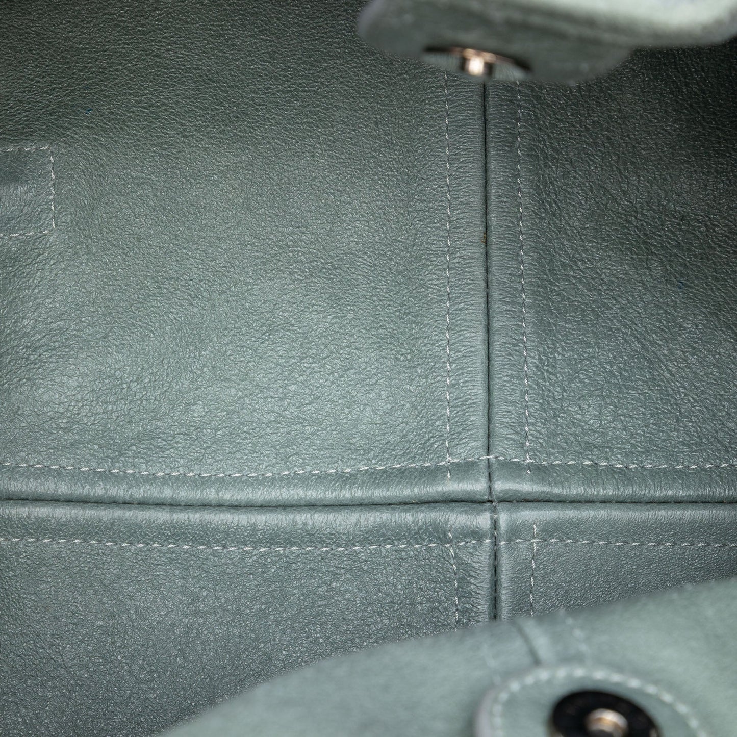 Grained Nubuck Camellia Patch Shopping Tote
