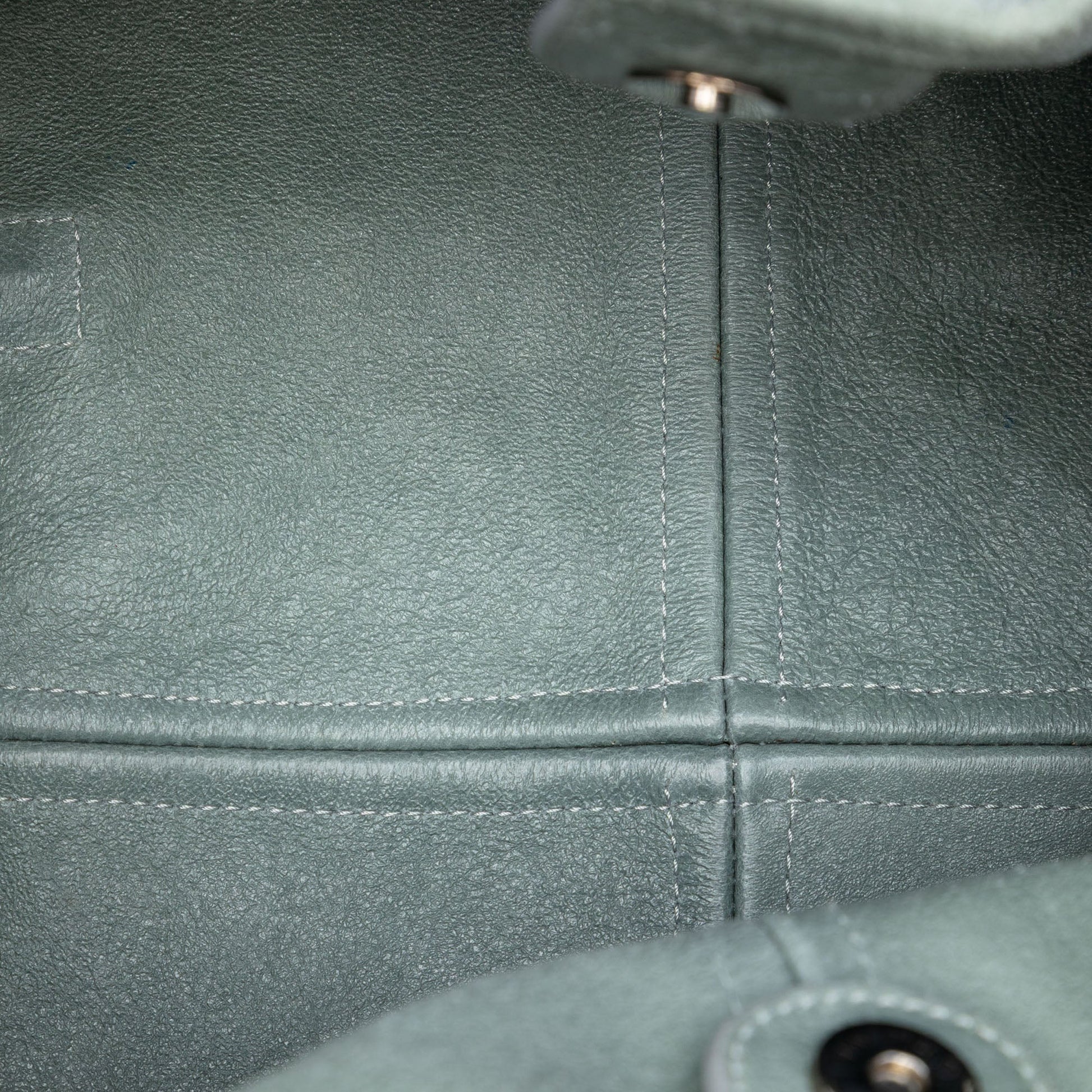 Grained Nubuck Camellia Patch Shopping Tote