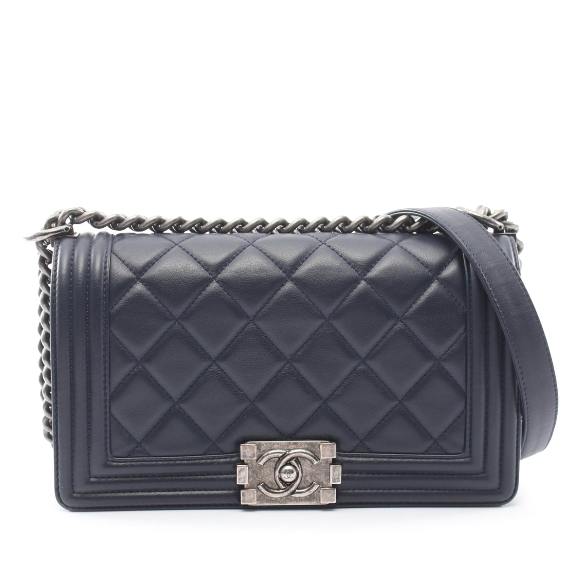 Chanel Old Medium Quilted Lambskin Boy Flap