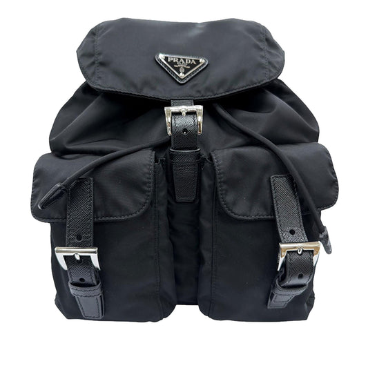 Prada Saffiano Trimmed Re Nylon Backpack