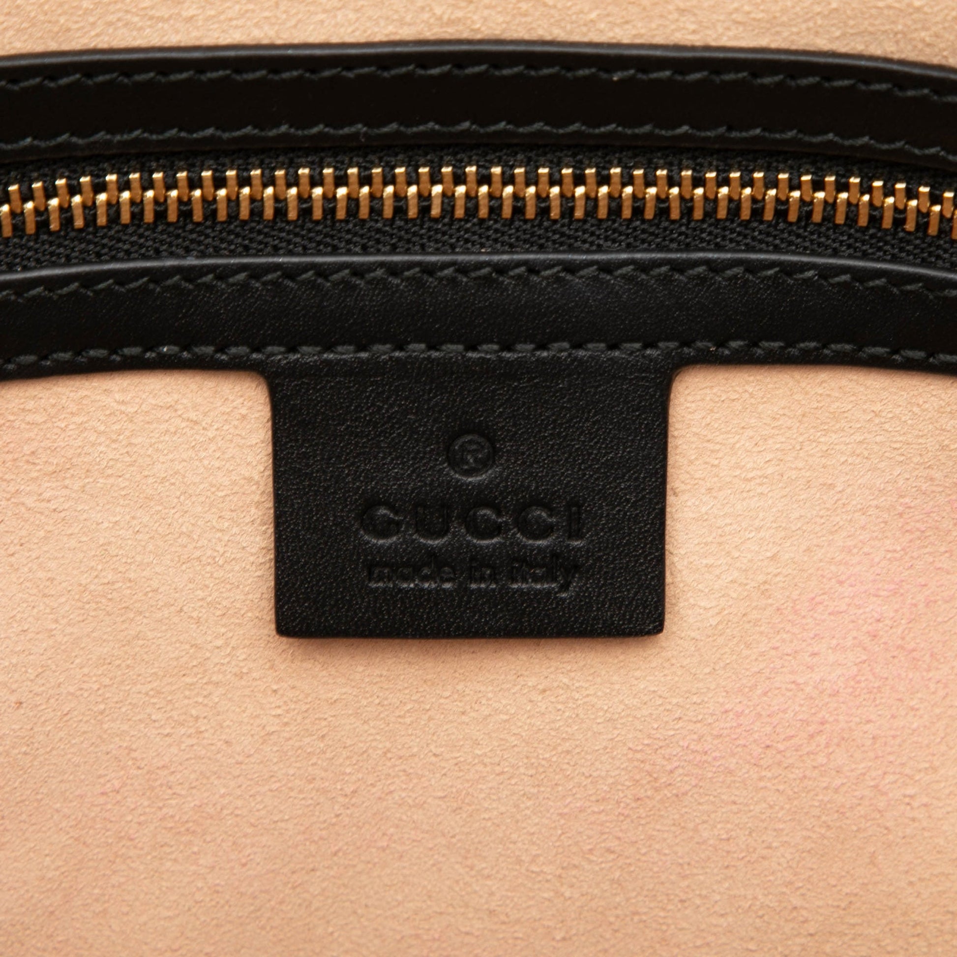 Gucci Medium Suede Web Ophidia Top Handle Bag