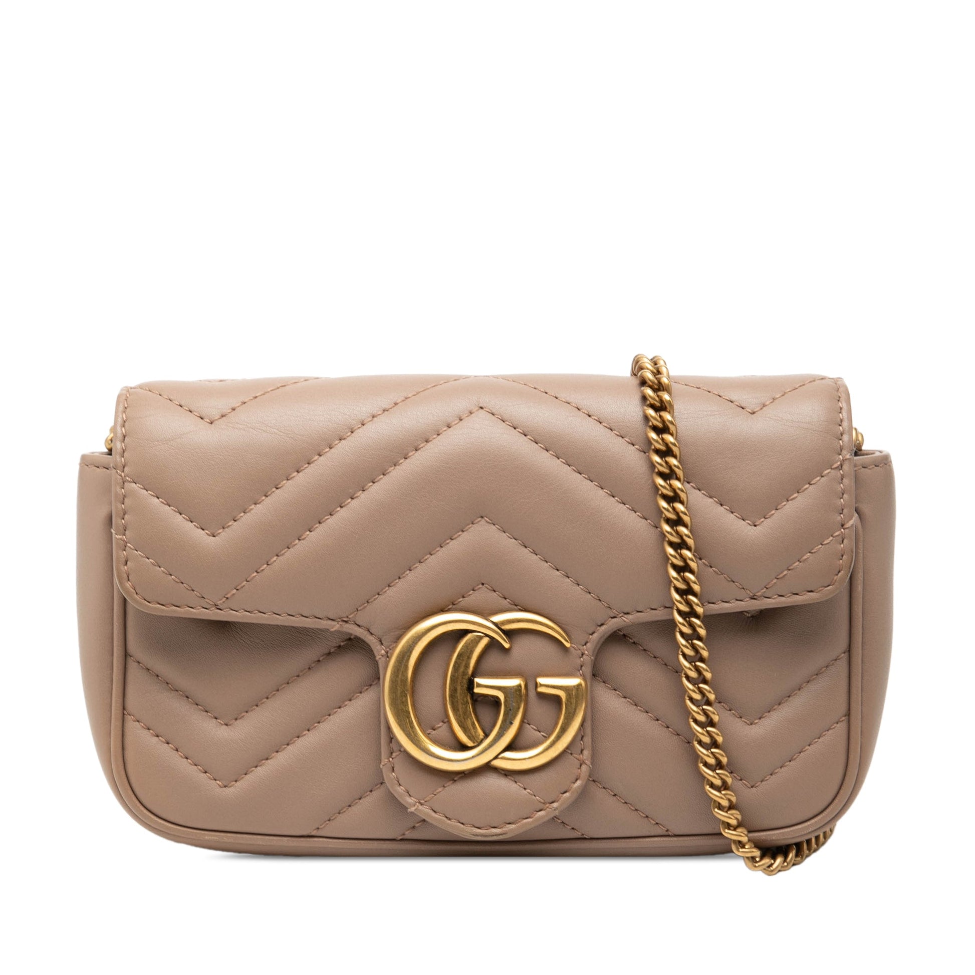 Gucci Mini GG Marmont Matelasse Leather Flap Crossbody