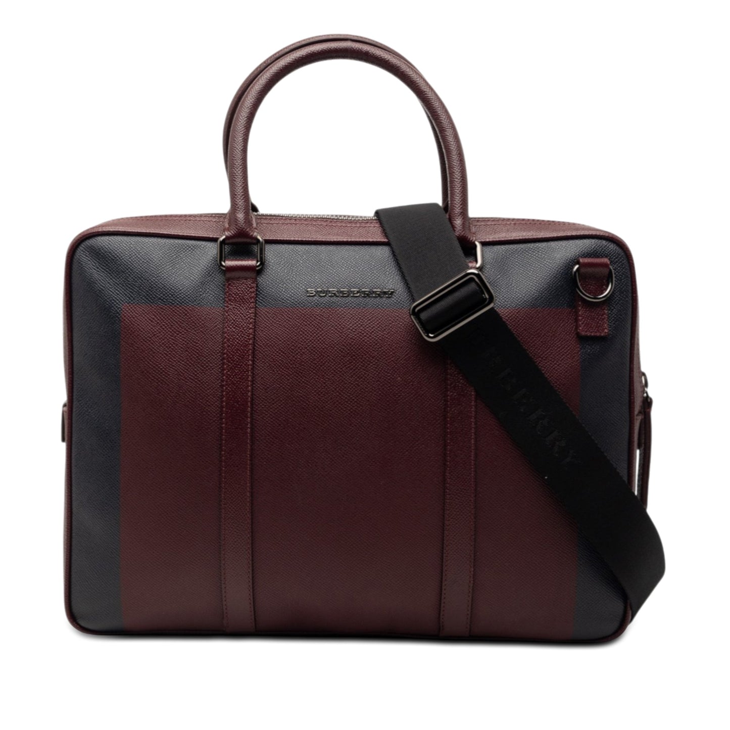 Bicolor Leather Newburg Business Bag