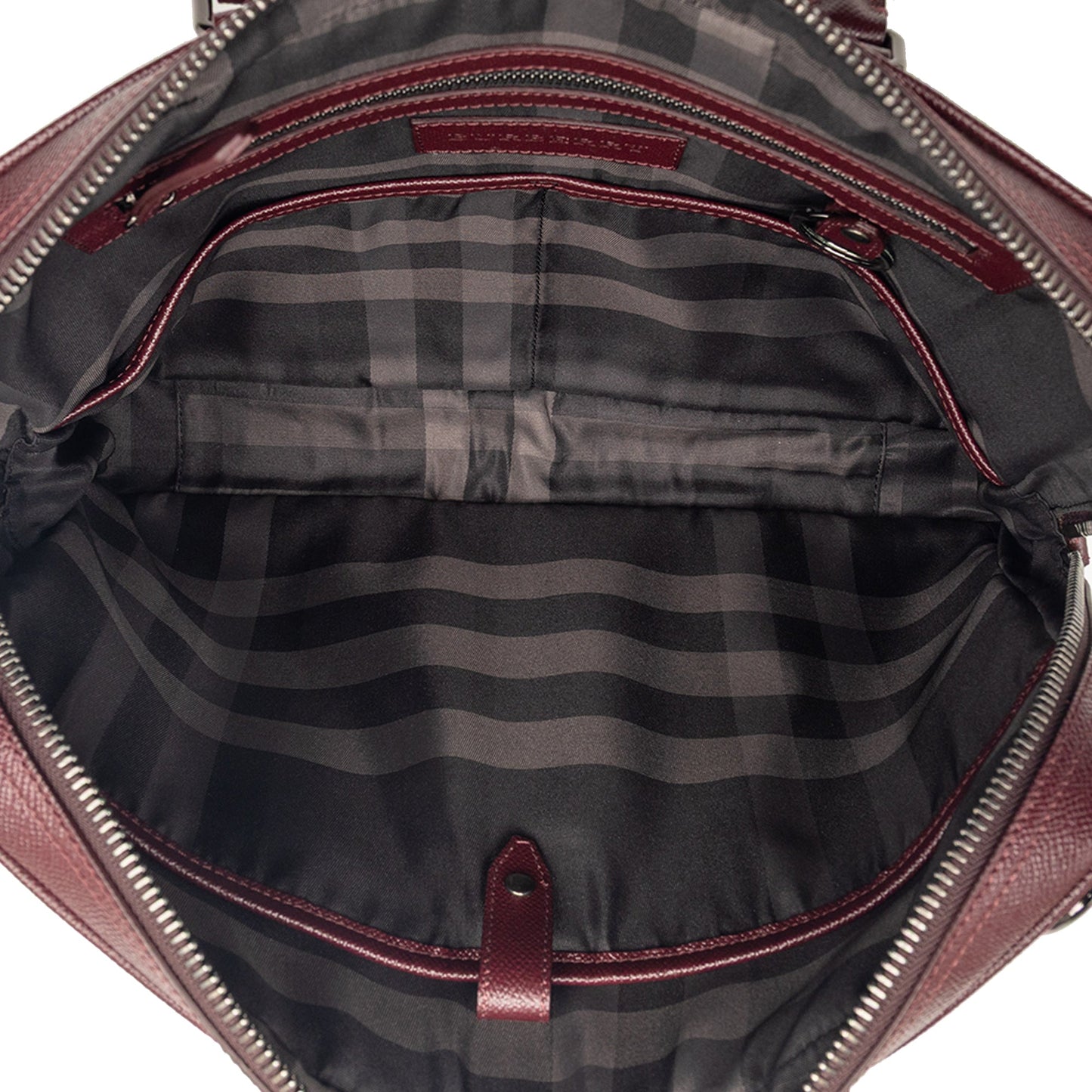 Bicolor Leather Newburg Business Bag