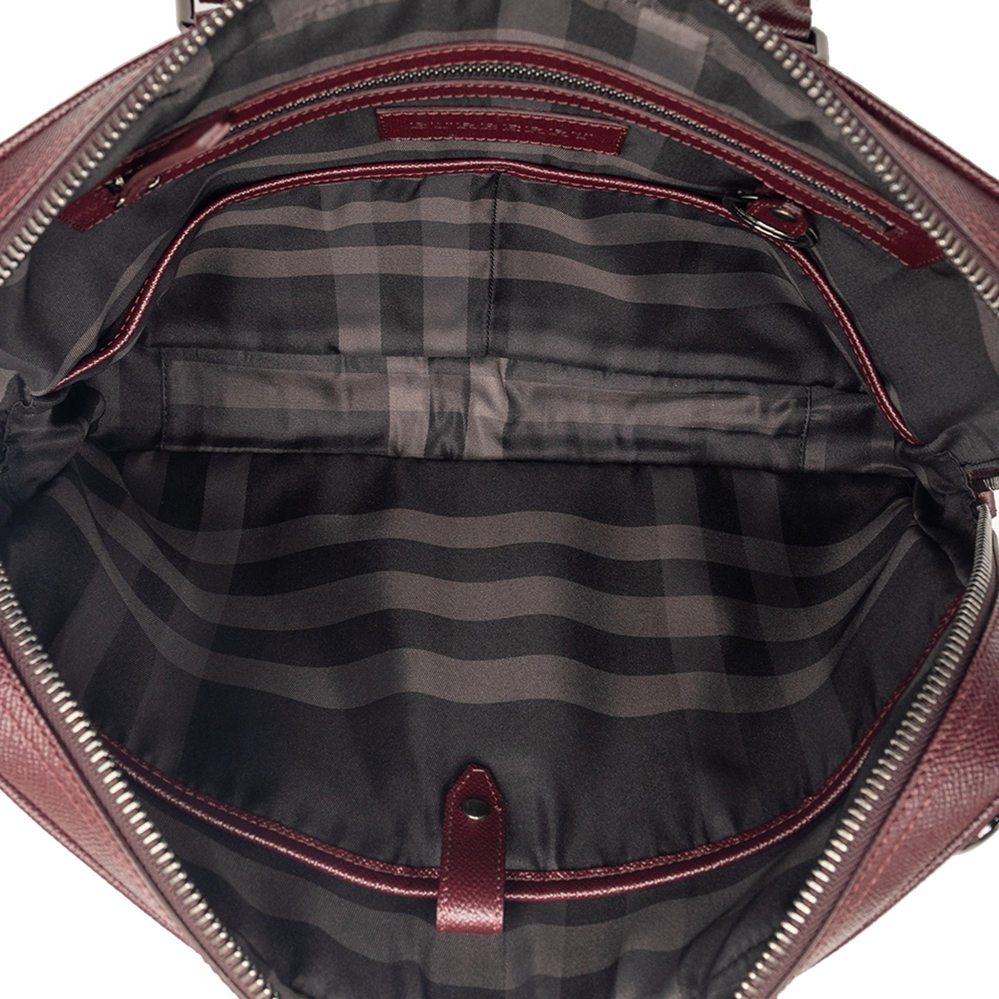Bicolor Leather Newburg Business Bag