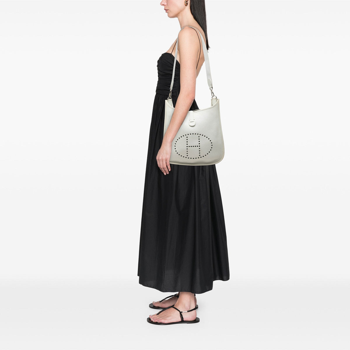 Hermès Clemence Evelyne I GM — White