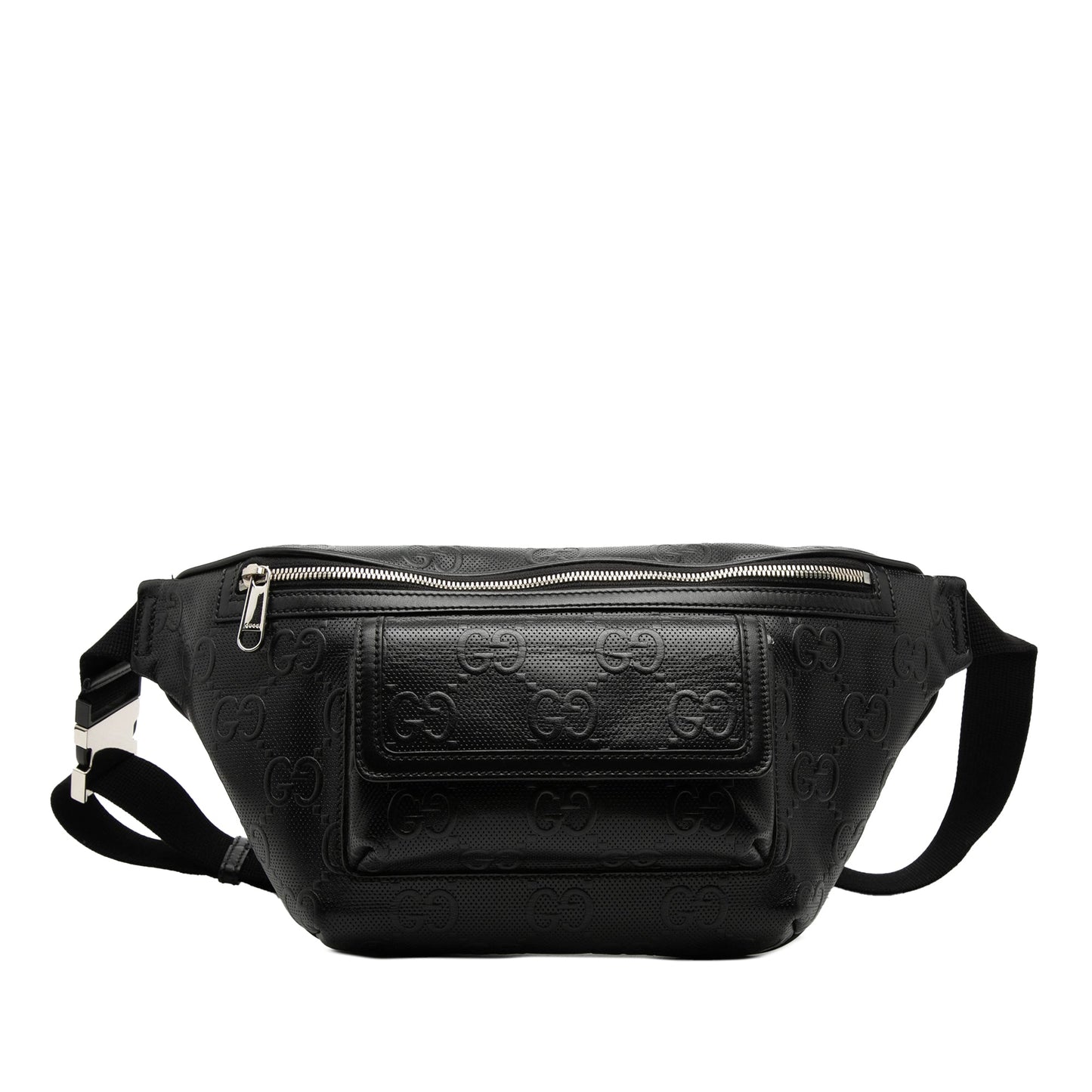 Gucci GG Embossed Perforated Leather Pocket Belt Bag