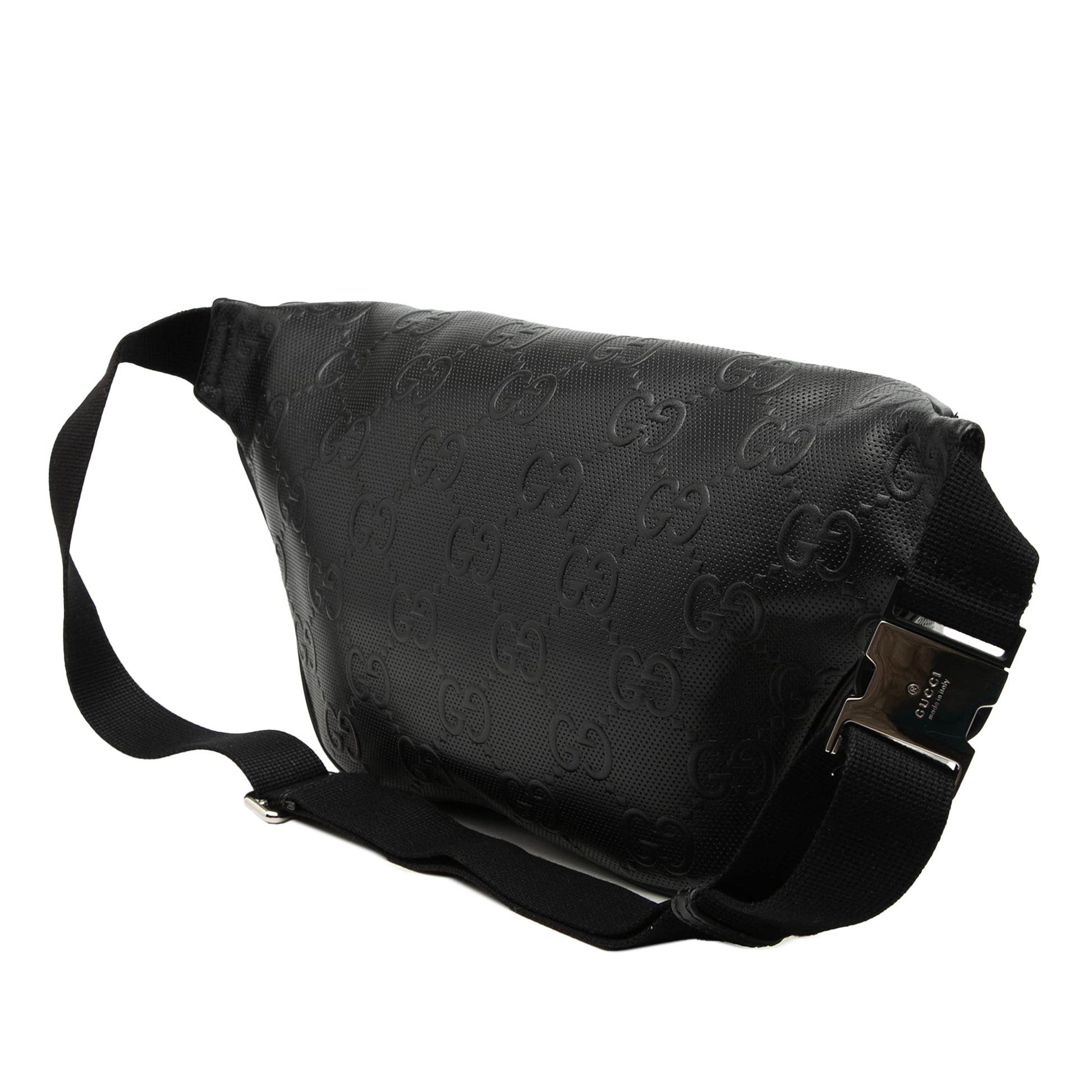 Gucci GG Embossed Perforated Leather Pocket Belt Bag