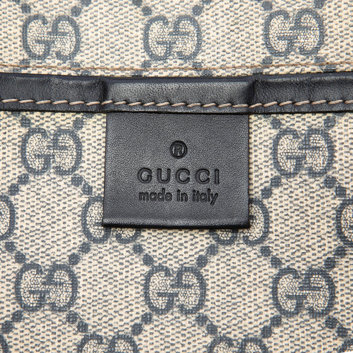 Gucci GG Supreme Web Tote — Beige