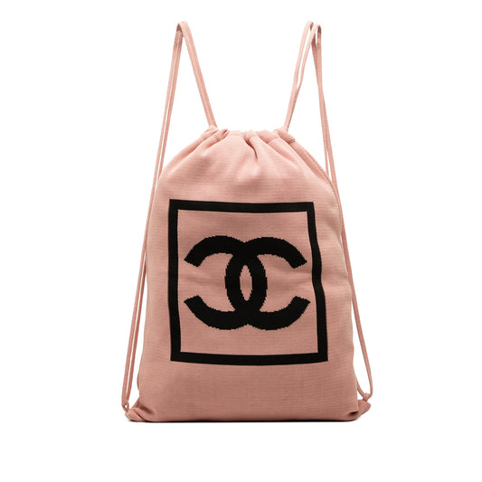 Chanel CC Sport Line Jersey Drawstring Backpack