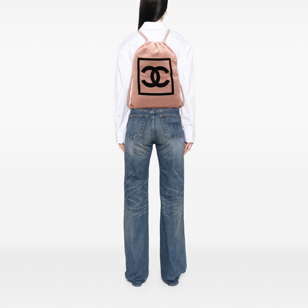 Chanel CC Sport Line Jersey Drawstring Backpack