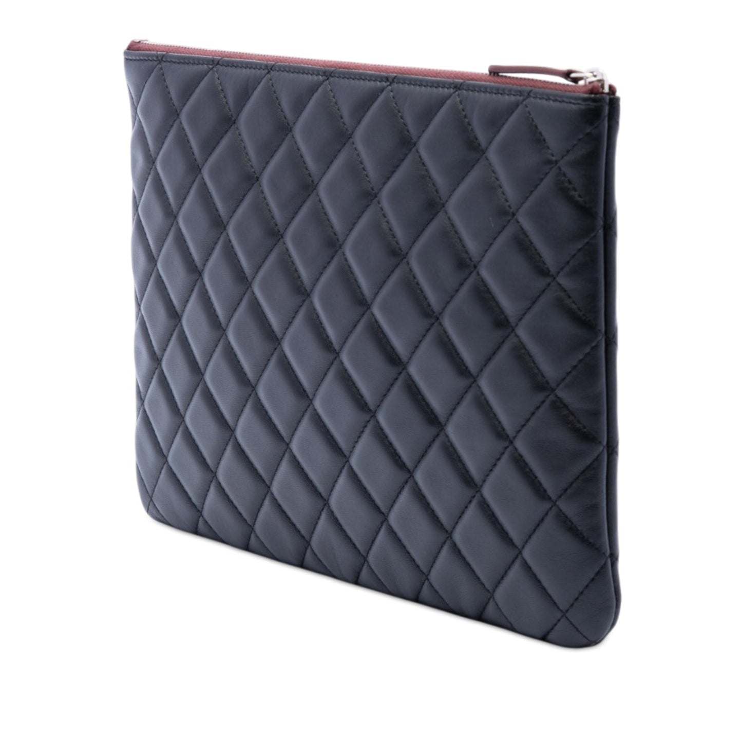 Chanel Medium Quilted Lambskin O Case Clutch