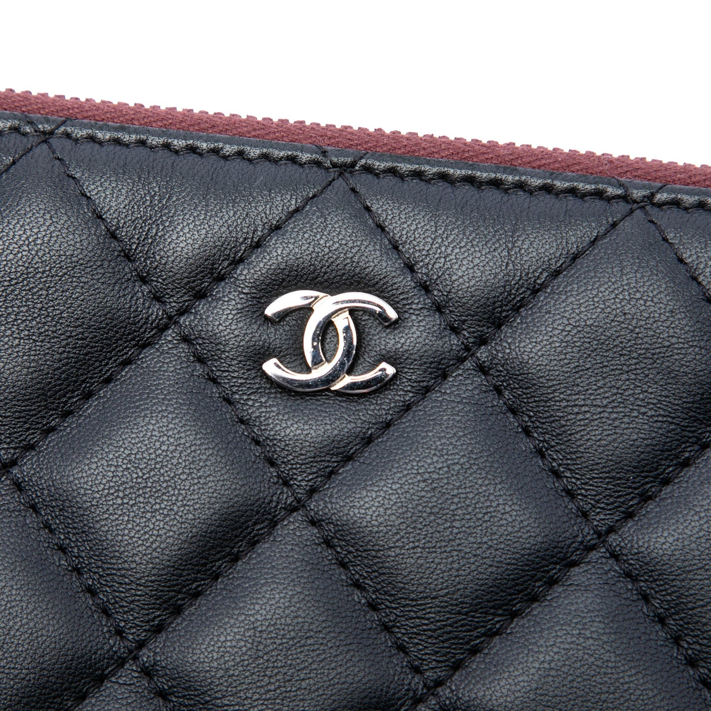 Chanel Medium Quilted Lambskin O Case Clutch