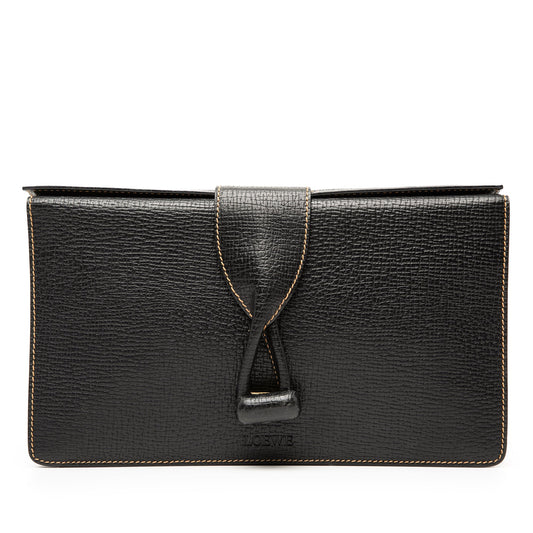LOEWE Leather Toggle Clutch