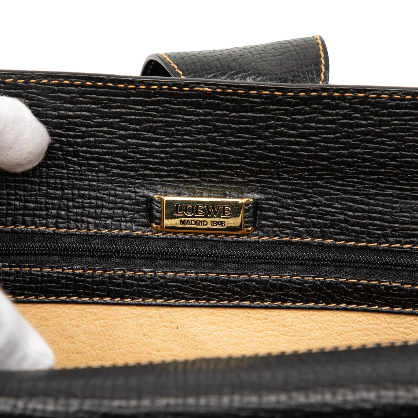 LOEWE Leather Toggle Clutch