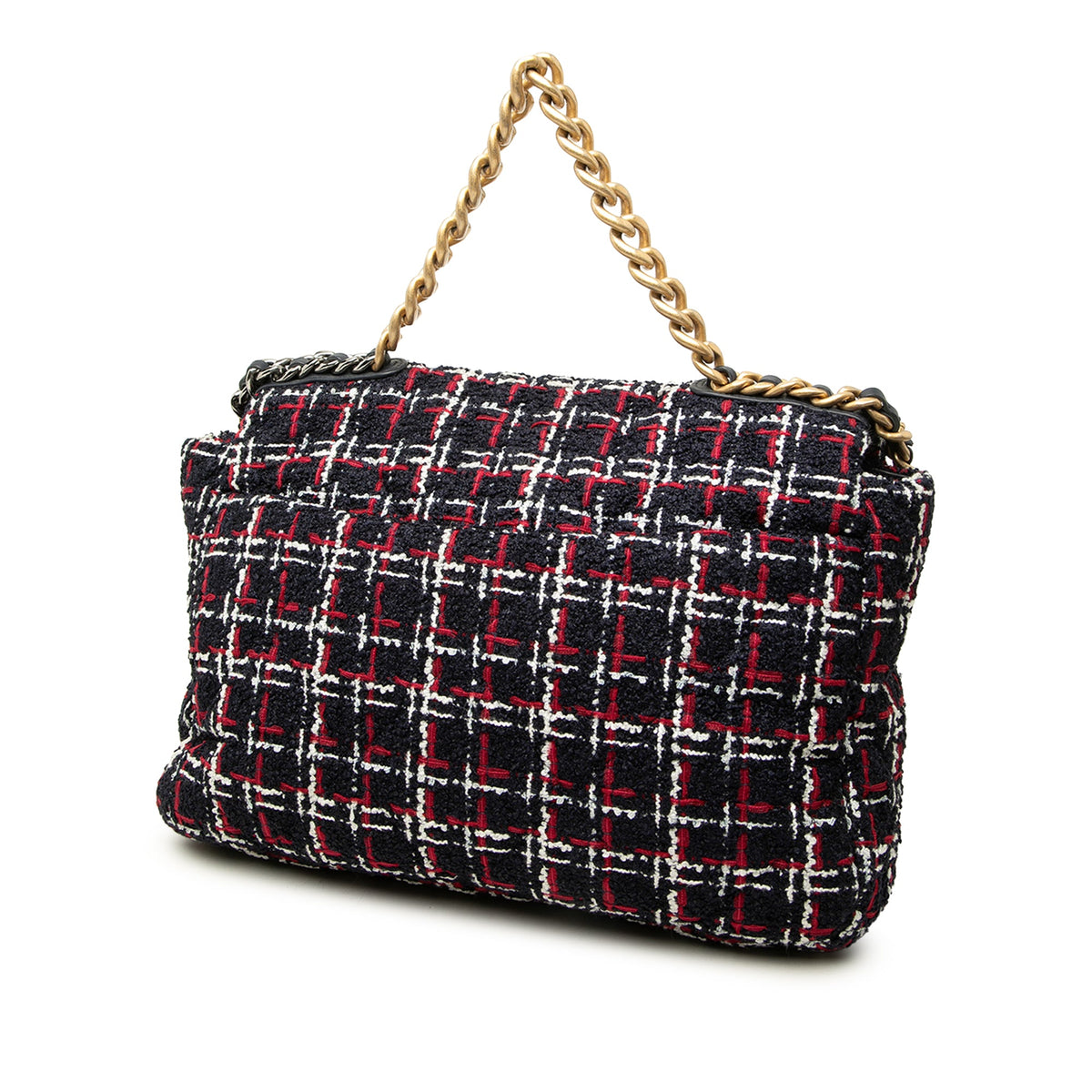 Chanel Maxi Tweed 19 Flap — Blue
