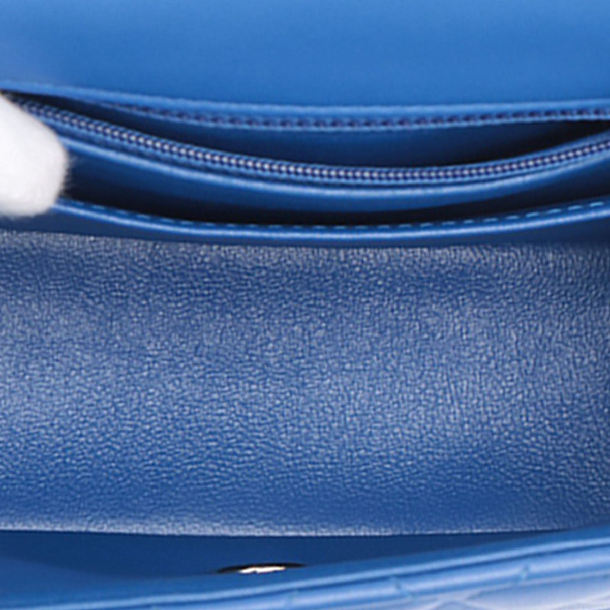 Chanel Mini Square Classic Lambskin Single Flap — Blue