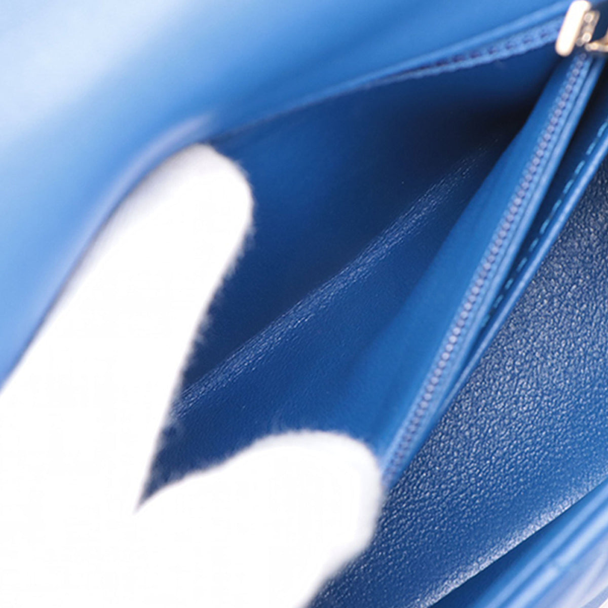 Chanel Mini Square Classic Lambskin Single Flap — Blue
