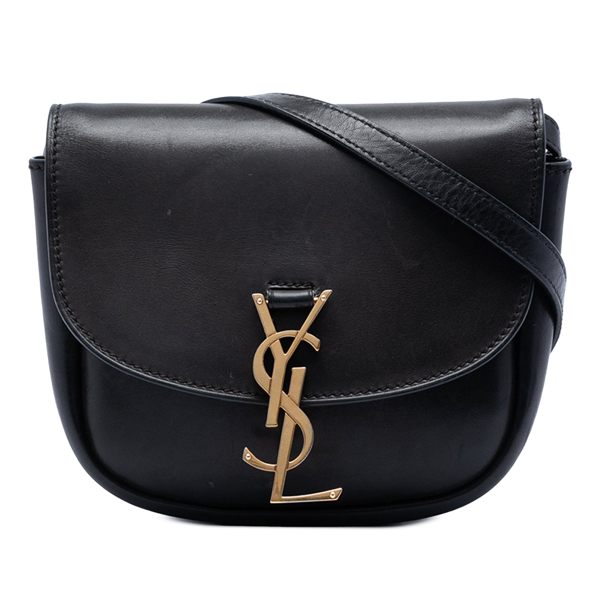 Saint Laurent Small Leather Monogram Kaia Crossbody
