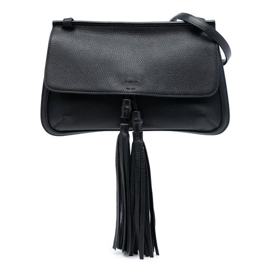Gucci Medium Leather Bamboo Daily Crossbody