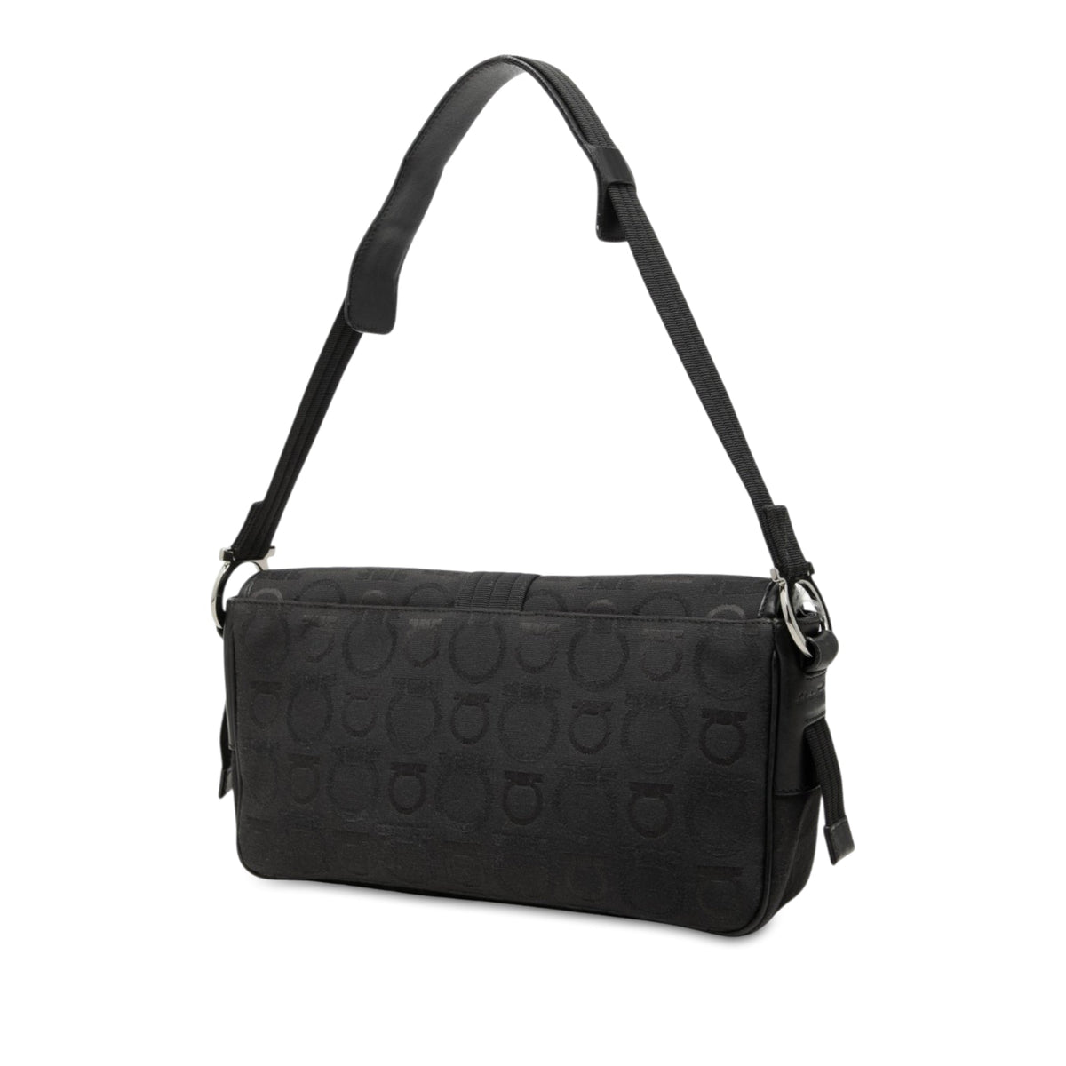 Ferragamo Gancini Canvas Shoulder Bag