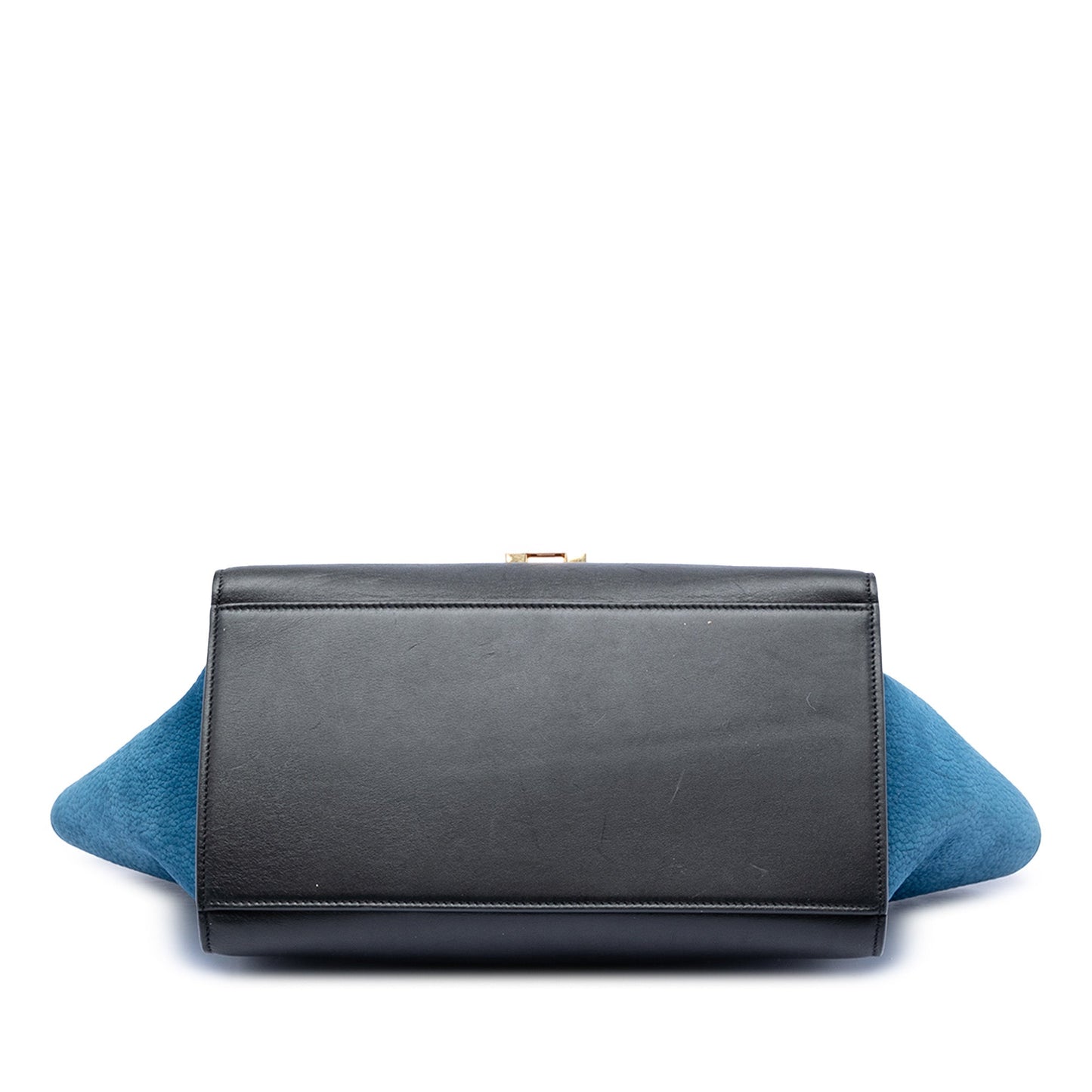 Small Tricolor Leather Trapeze Satchel
