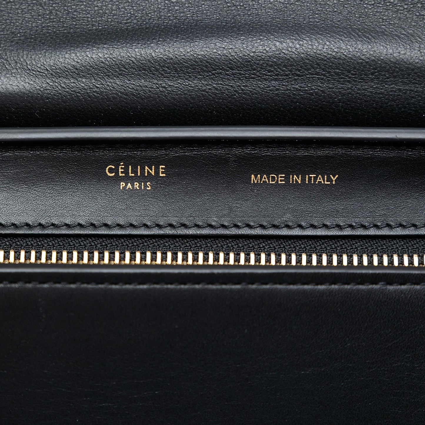 Celine Small Tricolor Leather Trapeze Satchel