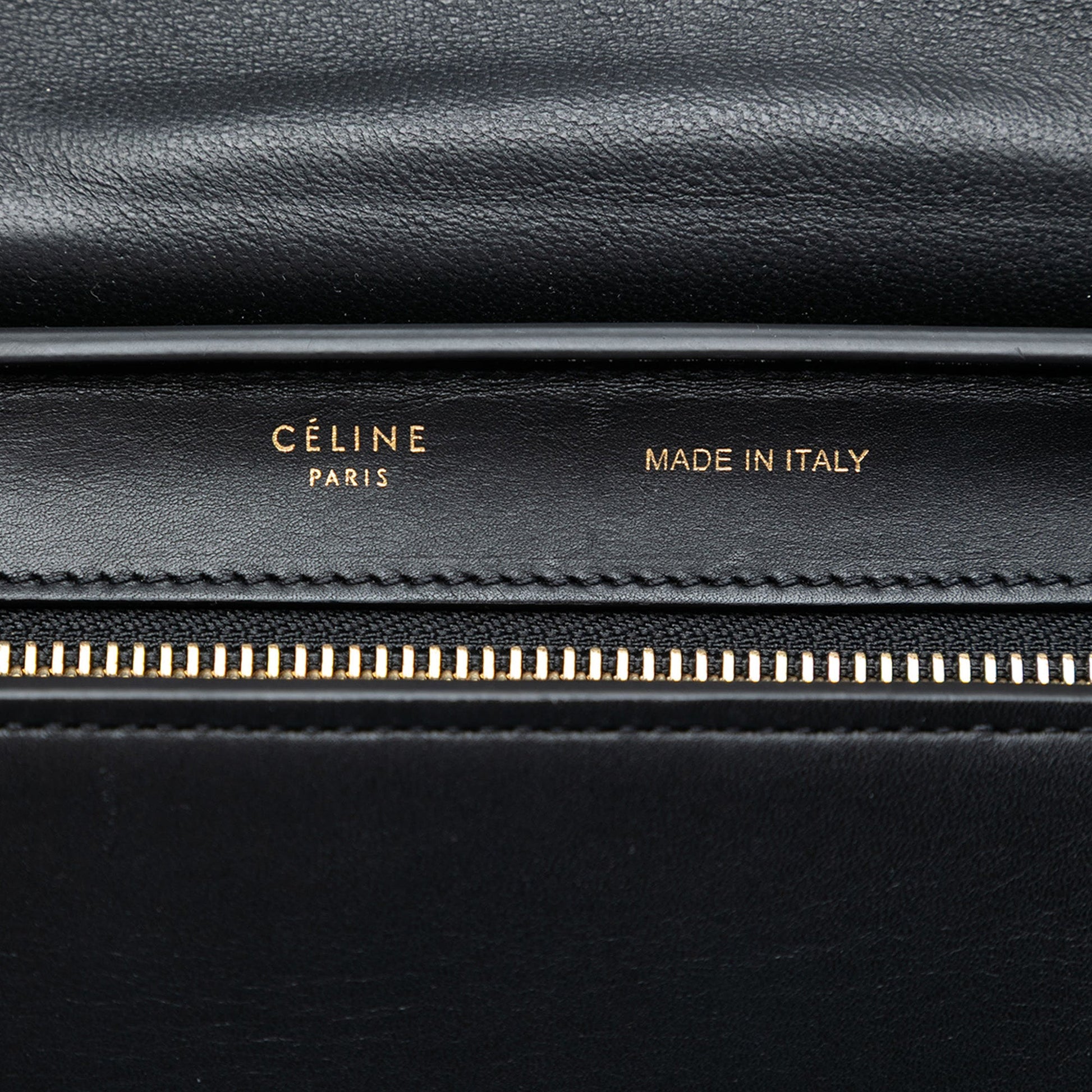 Celine Small Tricolor Leather Trapeze Satchel