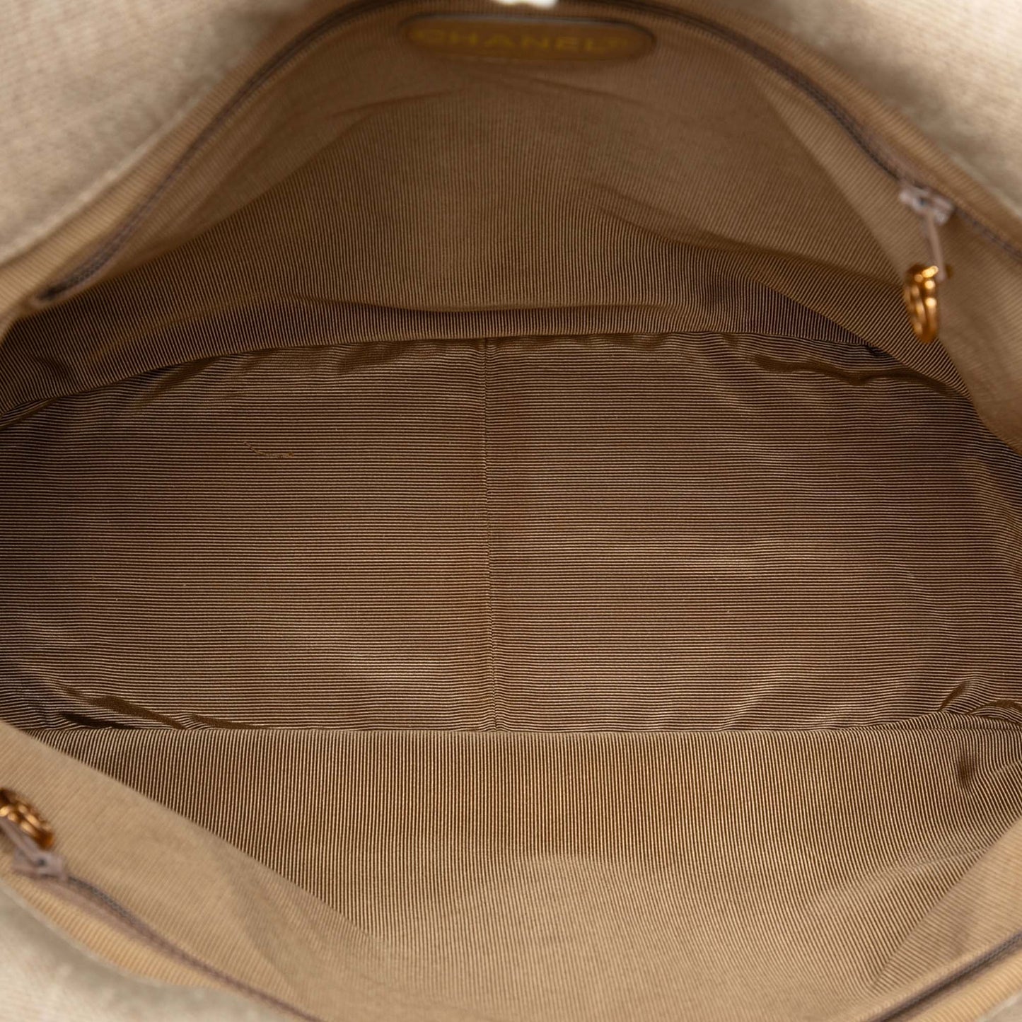 Chanel CC Canvas Tortoise Handle Tote