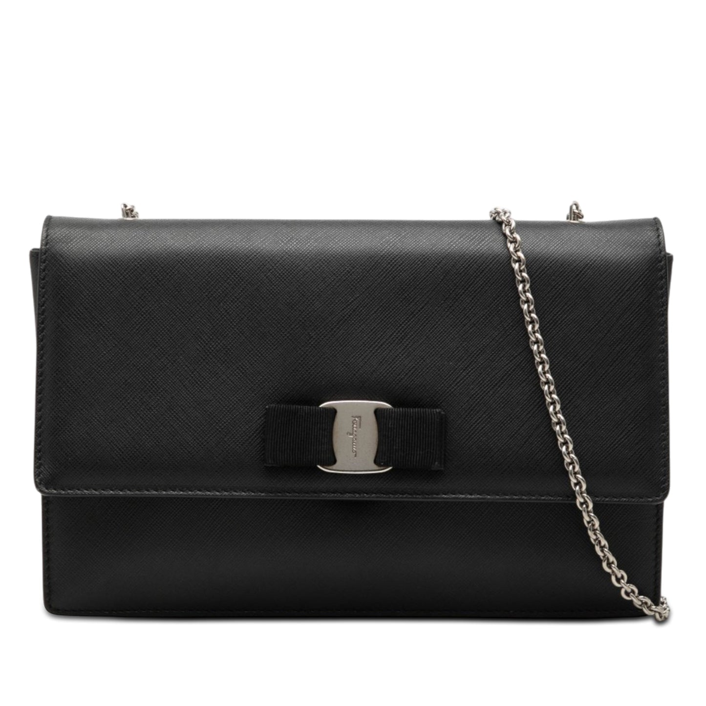 Ferragamo Leather Vara Bow Chain Crossbody