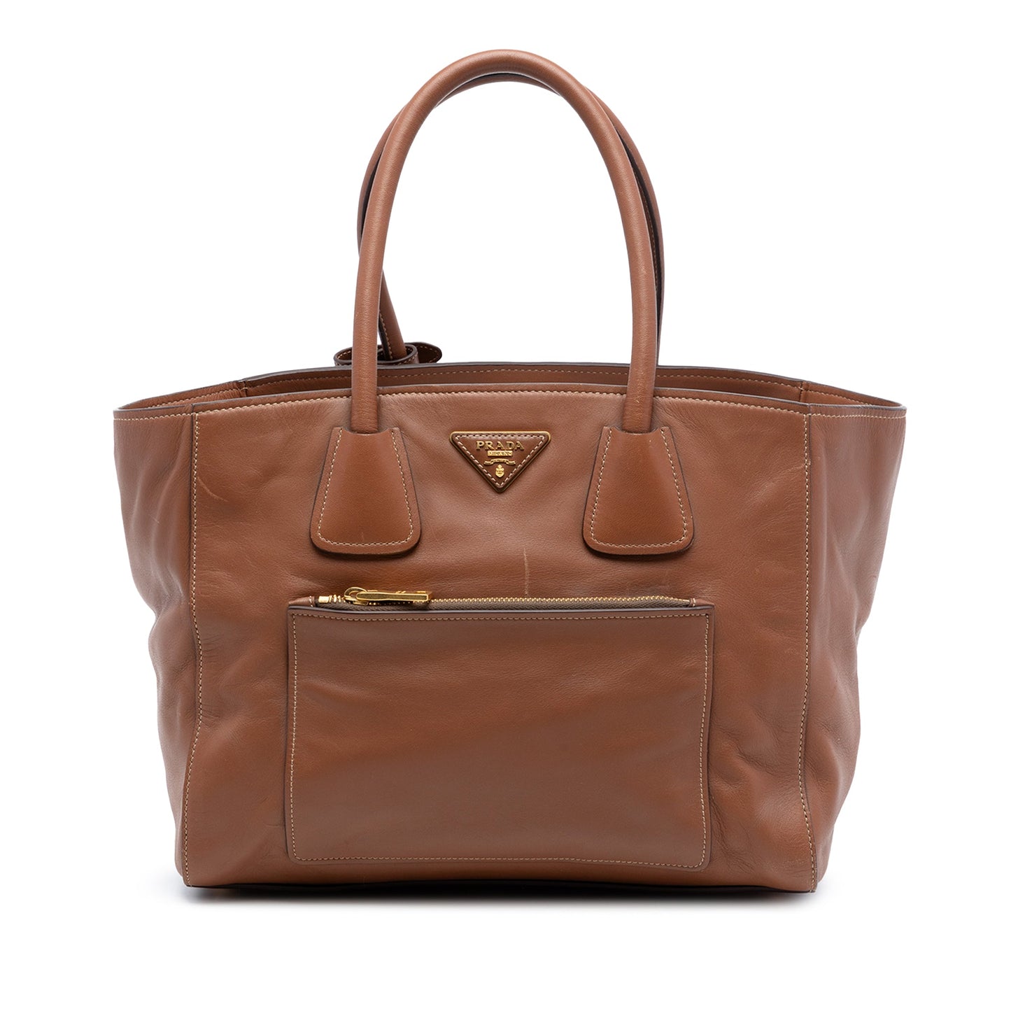 Soft Calf Front Pocket Open Convertible Tote