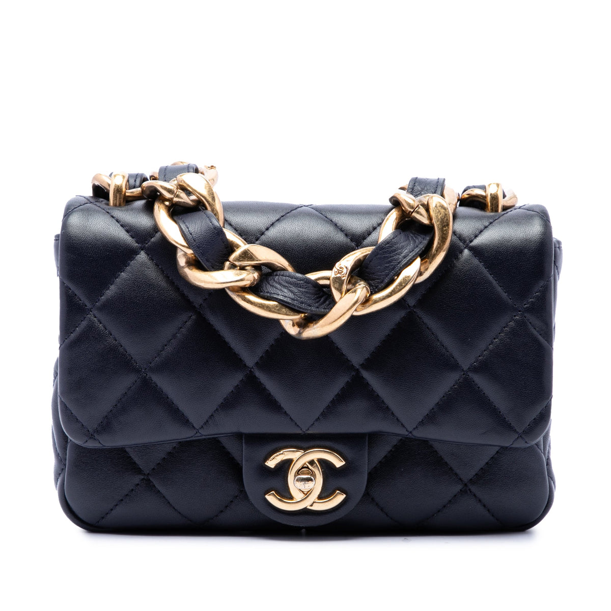 Chanel Small Quilted Lambskin Funky Town Flap — Blue