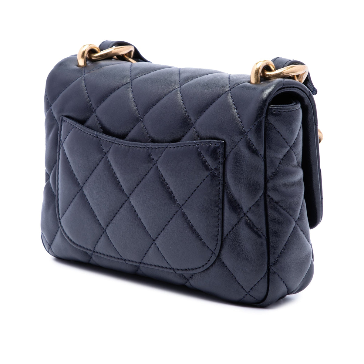 Chanel Small Quilted Lambskin Funky Town Flap — Blue