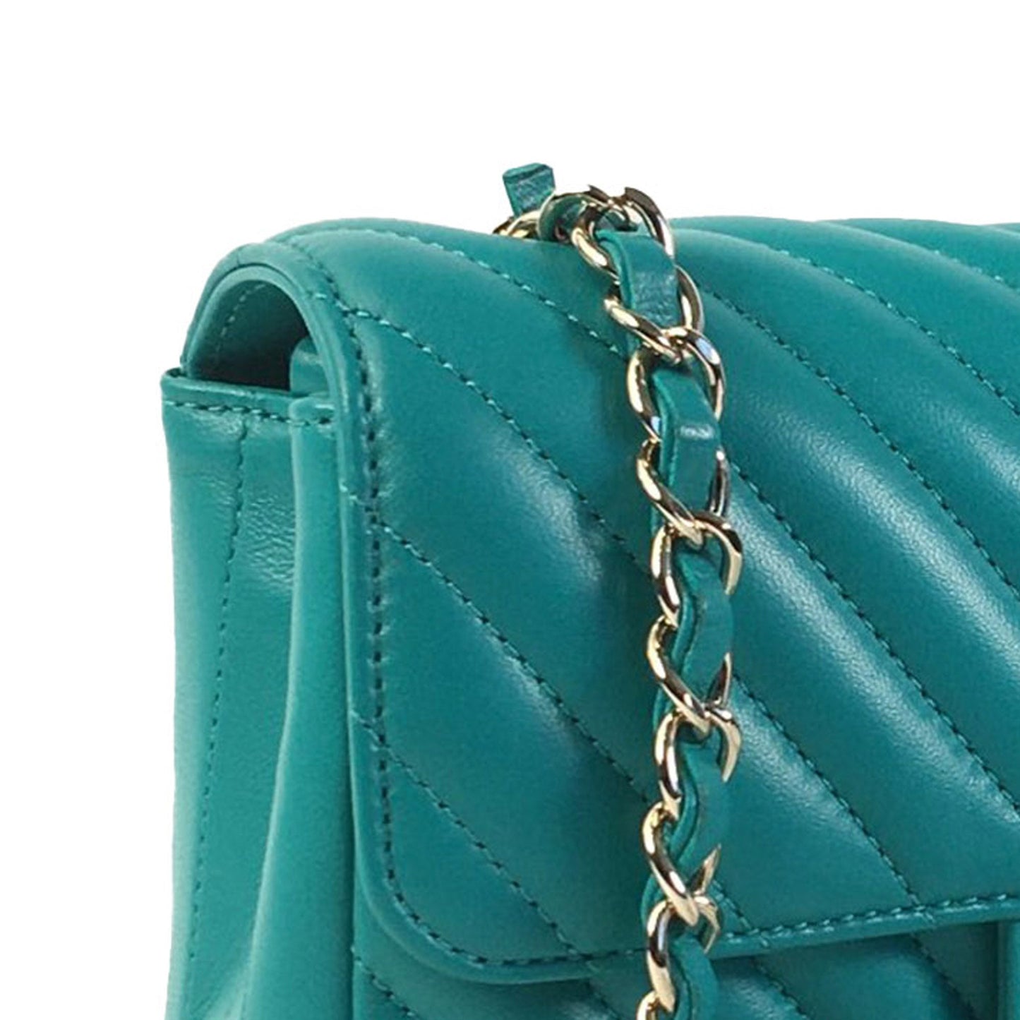 Chanel Mini Rectangular Chevron Lambskin Single Flap