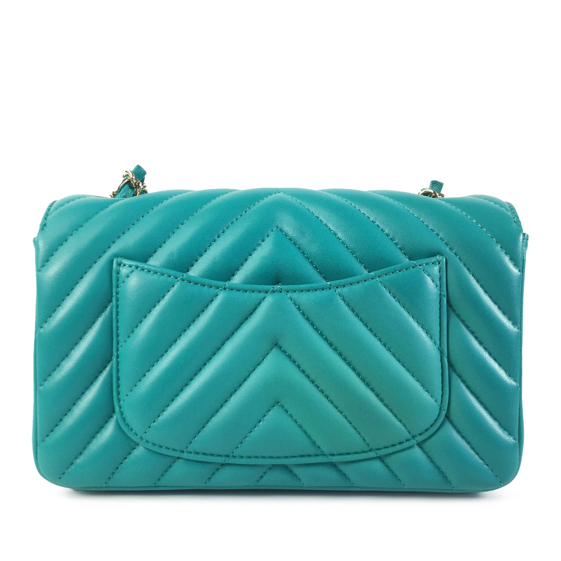 Chanel Mini Rectangular Chevron Lambskin Single Flap