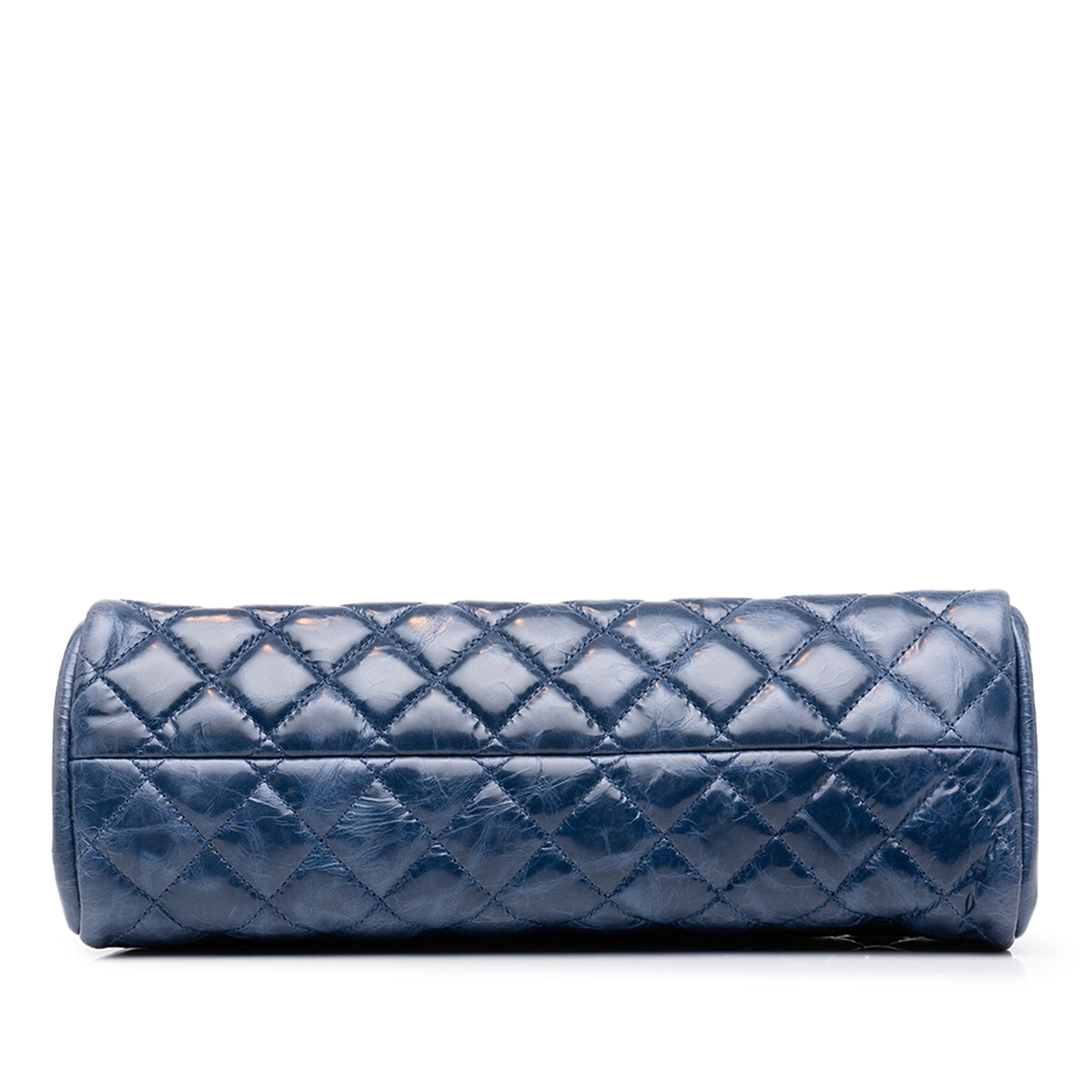 Chanel Small Aged Calfskin Just Mademoiselle Bowling Bag — Blue