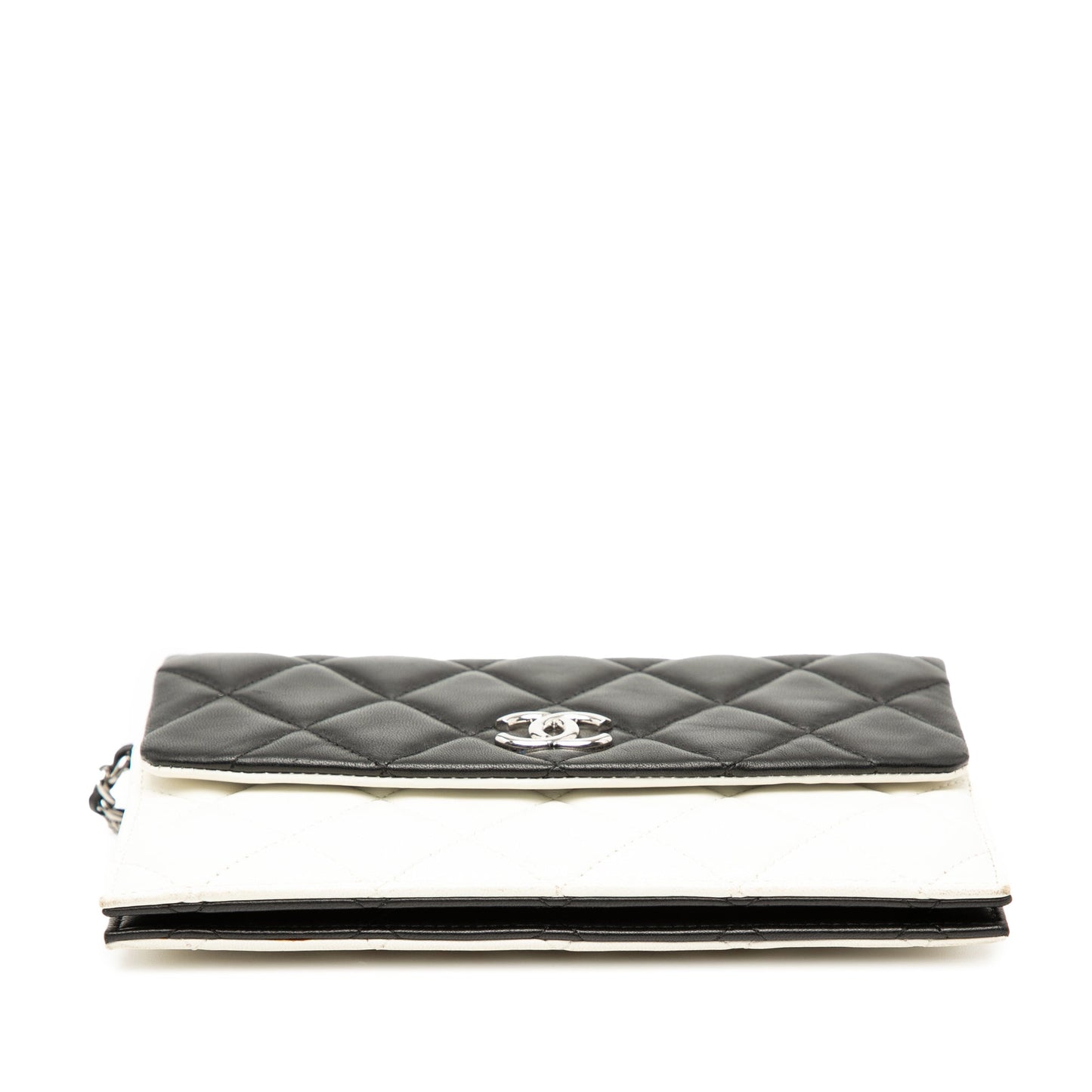 Chanel CC Bicolor Quilted Lambskin Double Sided Wallet on Chain