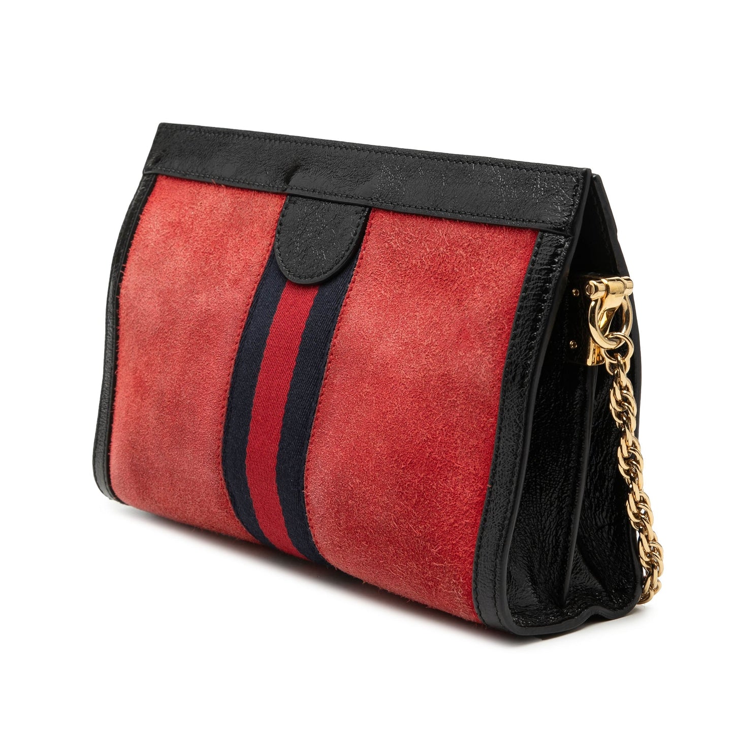 Gucci Small Suede Web Ophidia Chain Crossbody
