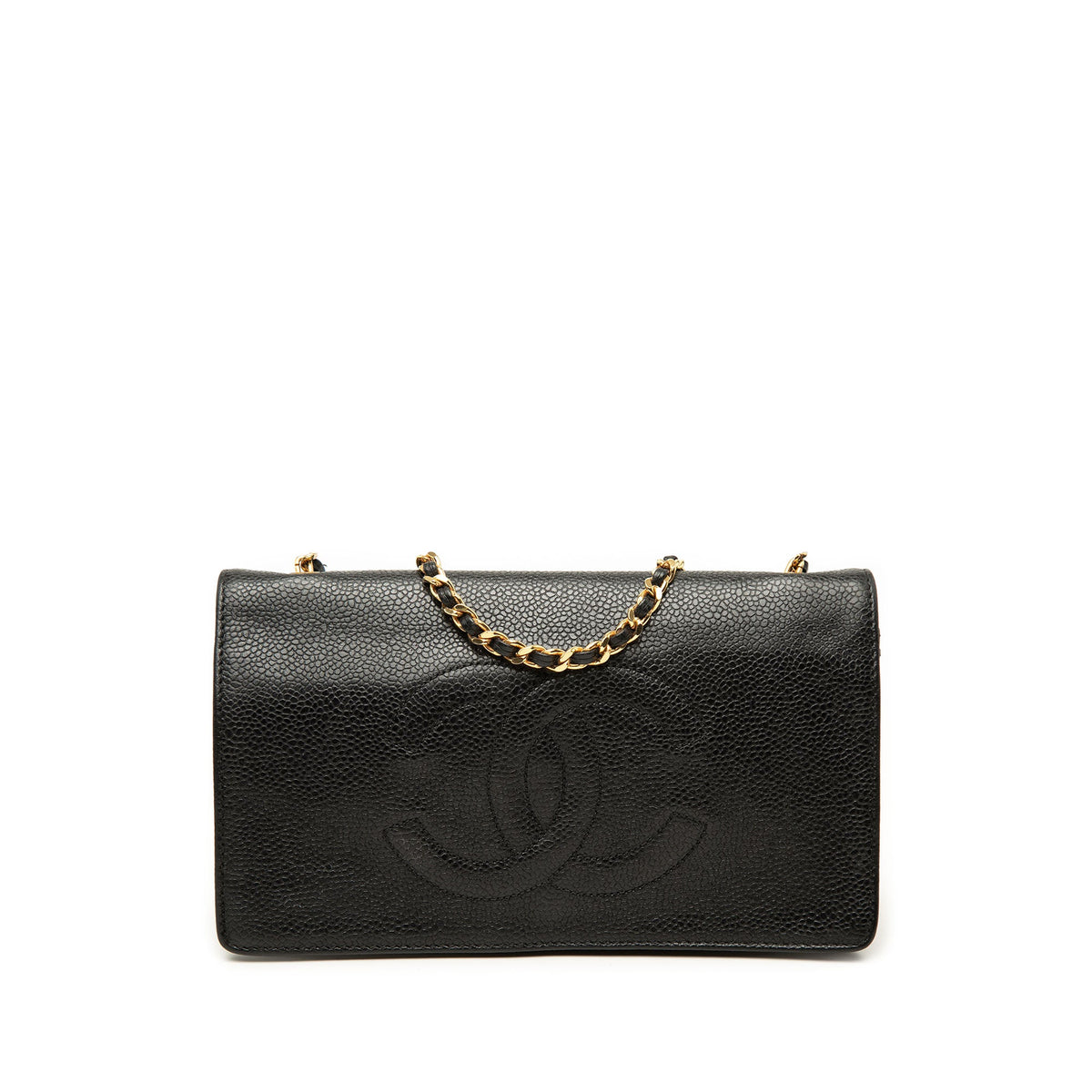 Chanel CC Caviar Wallet On Chain