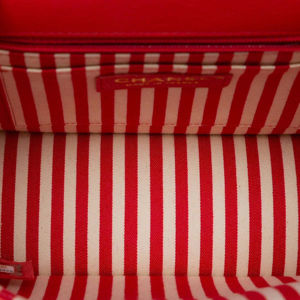 Chanel Small CC Chevron Calfskin Envelope Flap — Red