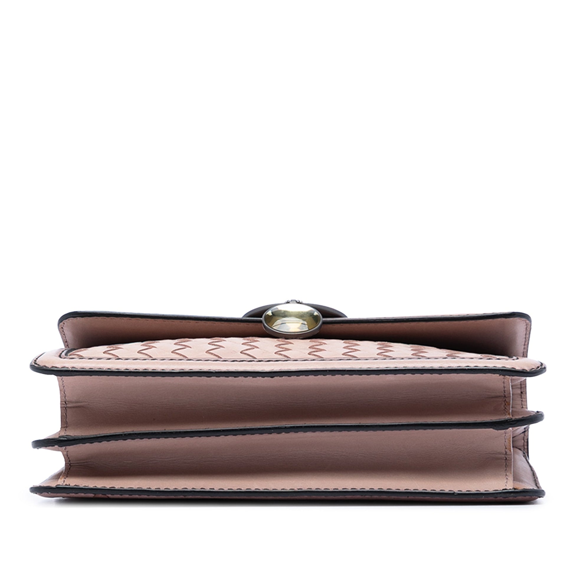 Bottega Veneta Nappa Intrecciato Mirror Lens Double Sided Flap Shoulder Bag