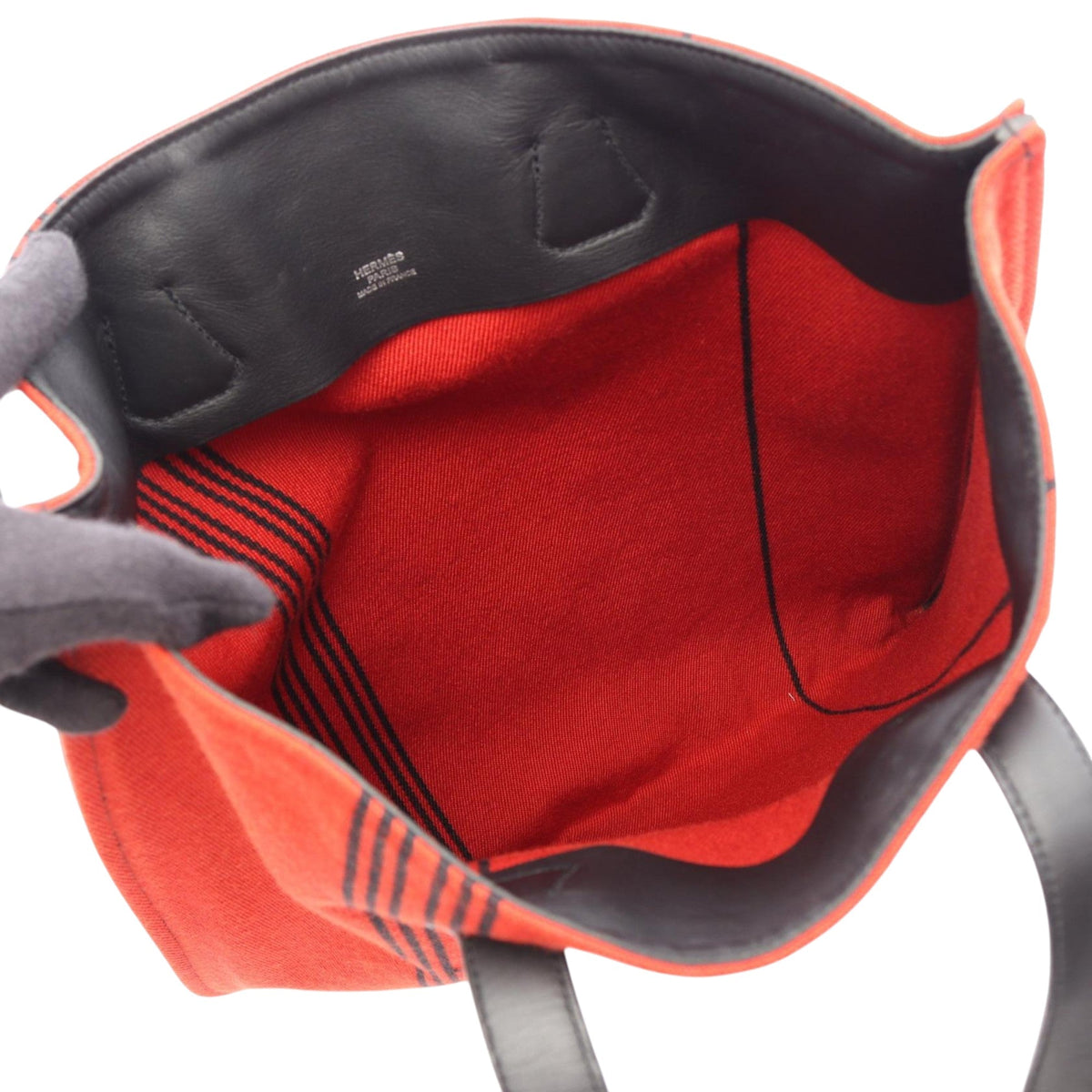 Hermès Toile Potamos Cabas GM — Red