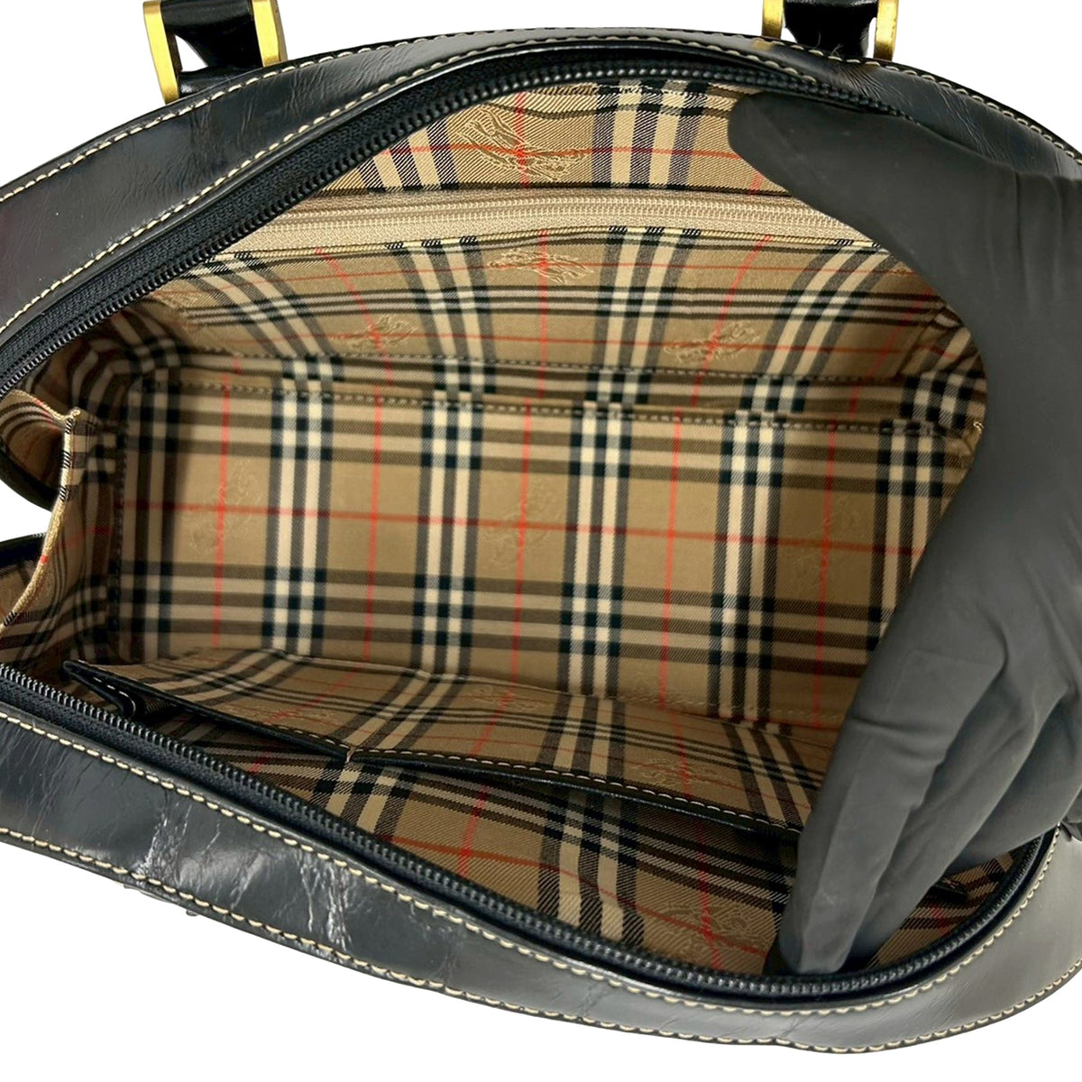 Burberry Leather Handbag — Black